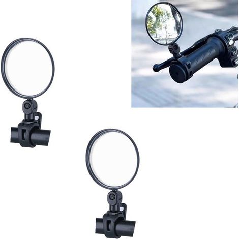 2 teiliger Fahrradspiegel Weitwinkel Konvexspiegel 360° drehbarer Rückspiegel Reflektor Lenkerspiegel Verstellbarer Spiegel Sicherheitsspiegel fü (1/5)