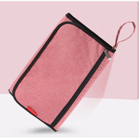 Sac de rangement pour tapis à langer lavable, imperméable et réutilisable pour bébé (rouge) (1/5)