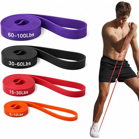 4 x elastic band for bodybuilding, resistance band, elastic fitness band (1/5)
