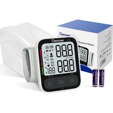 Tensiomètre numérique au poignet pour usage domestique, tensiomètre automatique avec grand écran LCD (1/5)
