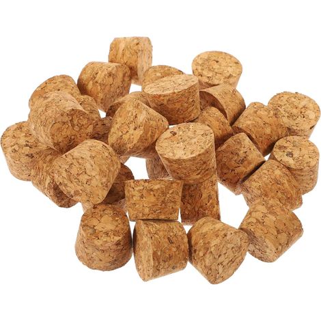 30 bouchons liège bois, coniques pour bouteilles et bocaux (1/5)