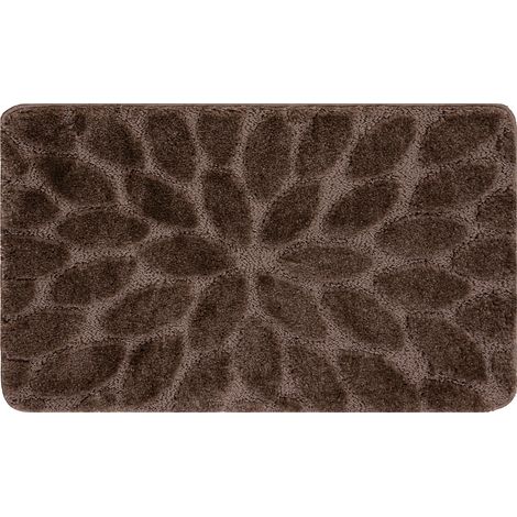 Tappeto da bagno SUPREME STONES, pietre, antiscivolo, morbido - marrone brown 60x100 cm