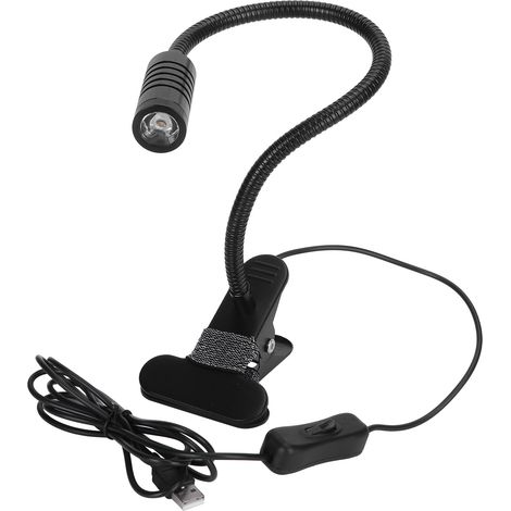 éclairage extérieur terrasse-Clip-on Lumière Flexible à 360° pour Étudiants – Lampe de Lecture USB avec Clip Fixation (1 Lumière) (1/4)