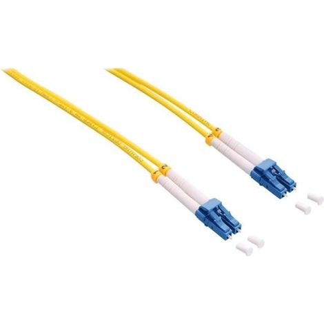 Jarretière fibre optique, Cordon de brassage LogiLink monomode LC (M) pour fibre optique monomode LC (M) 0,5 m 9 - 125 microns OS2 sans (1/4)