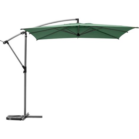 Ombrellone quadrato offset manoa, verde oliva, d2,5x2,5 m, acciaio - Hespéride