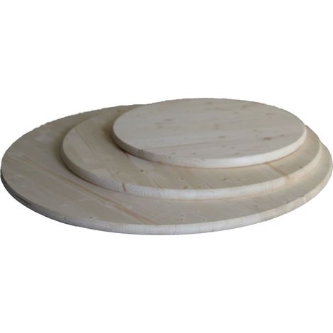 Tischplatte Fichte rund 28 mm, Ø 800 mm (1/3)