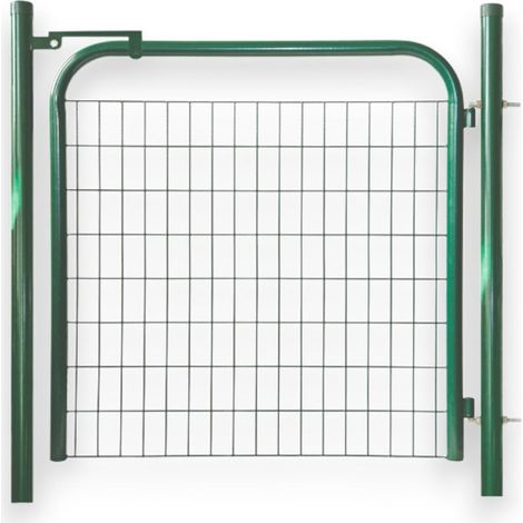 Cancello in acciaio zincato verde con rete metallica interna Star - 100xH125 cm - 14 kg (1/3)
