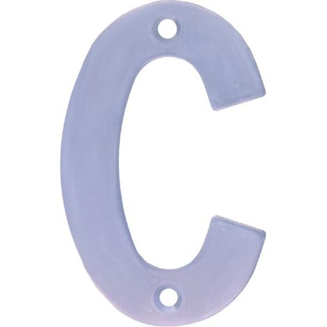 LETTRE C-4 POUCES ACIER INOXYDABLE 18/8 (1/5)