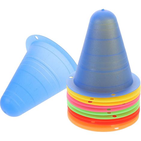 12 Pieces Agility Cones Mini Football Cones for Children Colorful Plastic Field Markers Stackable for Training Football Basketball Roller Skating (1/5)