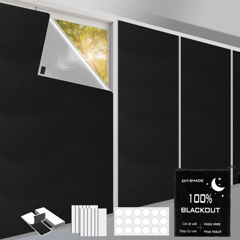 Store Occultant sans Percage, Store Occultant Fenetre 100% Matériau Blackout 300 x 145CM Portable Rideaux Occultants Thermiques pour Chambre, Bébé Chambre, Grenier, Bureau, Caravane (1/5)