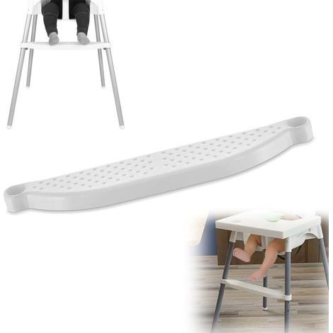 Repose-Pieds Ajustable pour Chaise Haute Bébé en Plastique Léger avec Anneaux Antidérapants - (1/5)
