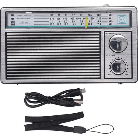Radio Portatile AM FM SW – Ricevitore HiFi Compatto 16x9x5 cm in ABS Resistente, Design Retrò Elegante – Ideale per Viaggi, Giardino e Casa (1/5)
