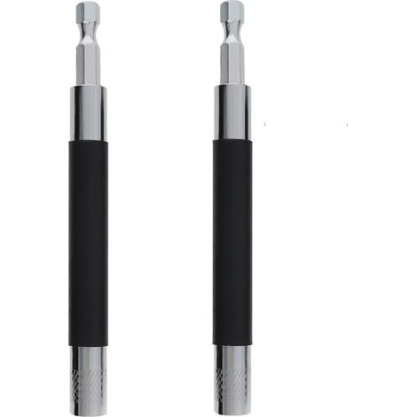 Set aus 2 verstellbaren 120-mm-Magnetschraubendreherhaltern, Schraubendreherbithalter und Führungsstangenadapter (1/5)