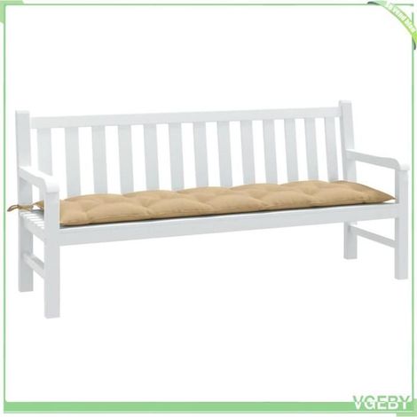 4002567 Coussin de banc de jardin beige mélangé 180x50x7 cm tissu (1/5)