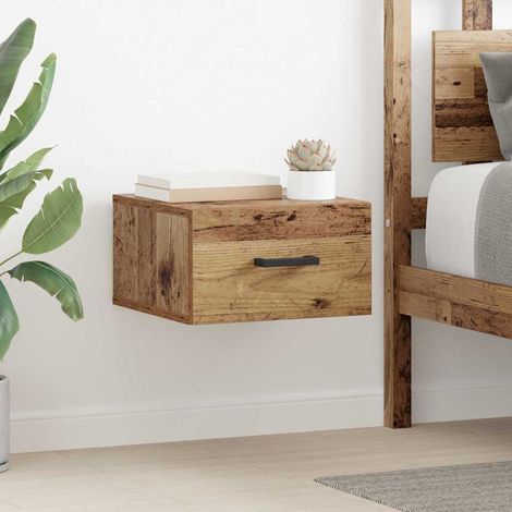 Nachttisch mit Schubladen Altholz 35 x 35 x 20 cm Holzwerkstoff
