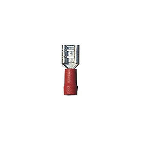 Restagraf Cosse Plate Pre Isolee Femelle 6,35x0,8 mm (0,3 a 1,5 mm) Renforcee (Pack de 100 Pcs)