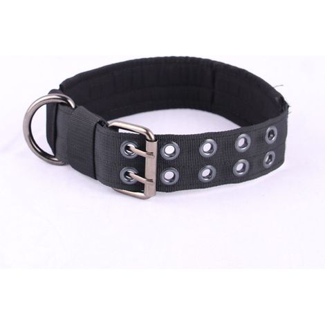 Collier Chien - Nylon Épais 4 cm - Ajustable 42 à 52 cm - Boucle Métallique Double et Anneau D - Pour Chien Grand Gabarit (1/5)