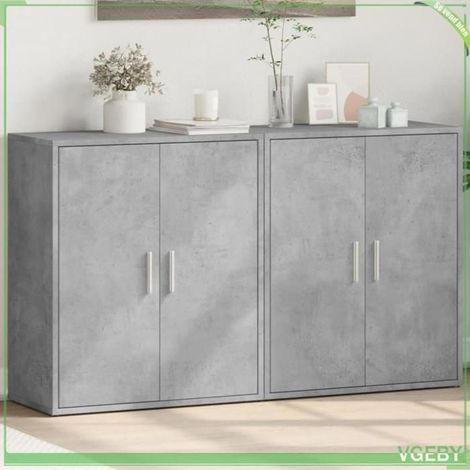 Buffet - 3276542 - Gris béton - 60 x 31 x 70 cm - Bois d'ingénierie (1/5)