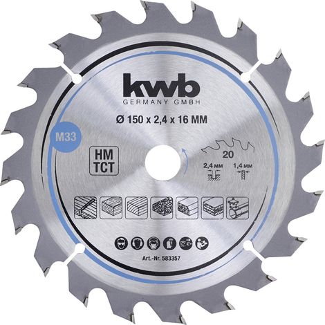 kwb  583357 Hartmetall Kreissägeblatt 150 x 16 mm  1 St.