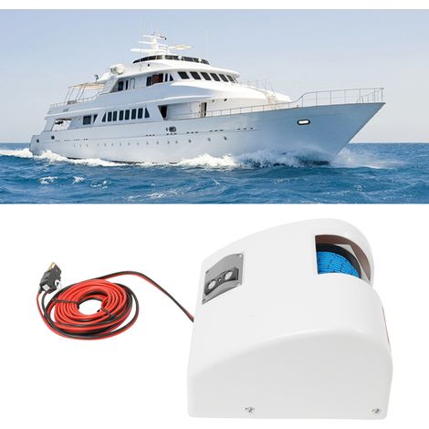 YISSALE - Werkzeug - Elektrische Ankerwinde für Boote mit drahtloser Fernbedienung Marine Salzwasser 25 LBS Elektrische Ankerwinde 30 m 12 V Weiß Salzwasser für Anker bis 11.3 kg (1/5)
