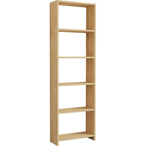 Bücherregal aus Holz "New" - 50 x 19 x 160 cm - Eiche