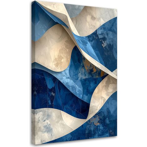 Stampe su Tela, Forme astratte figure viola blu, 20x30 (1/5)
