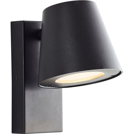 Brilliant Außen-Wandleuchte Bari Außenlampe, GU10, 17 cm Höhe, Metall, schwarz