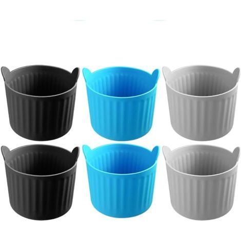 Houhence – Silikonform für Heißluftfritteuse – 6er-Set – Hitzebeständig – BPA-frei – Multifunktionales Küchenzubehör (1/5)