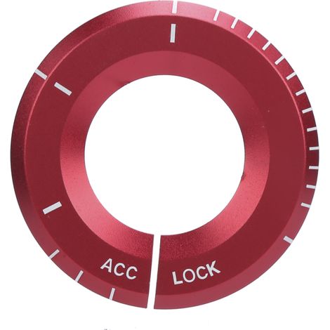 Eosnow Anneau décoratif de commutateur d'allumage, accessoire automatique de remplacement pour MercedesBenz classe A (rouge) (1/5)