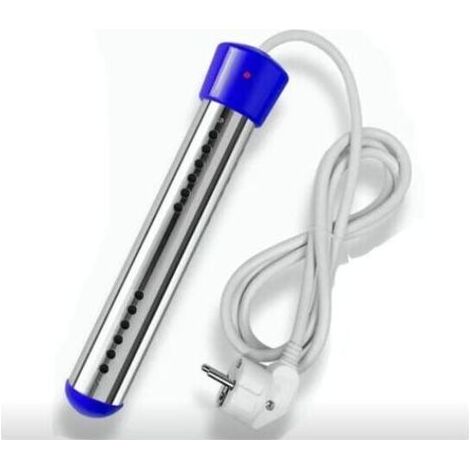Thermoplongeur Baignoire Thermoplongeur éLectrique Thermoplongeur De Voyage,Thermoplongeur En Acier Inoxydable,Chauffe-eau électrique Thermoplongeur de piscine,2000W Bleu (1/4)