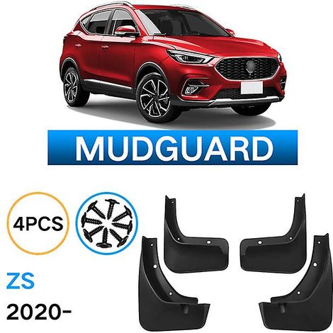 4 bavettes garde-boue compatibles avec les roues avant et arrière de la MG ZS 2020-2023. Installation sans perçage. Pièces extérieures pour voiture. (1/5)