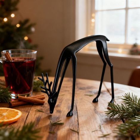 Weihnachts-Rentier-Tischdekoration – Eine moderne Rentierfigur, eine elegante Weihnachtsdekoration für den Innenbereich, geeignet für Kaminsimse, Wohnzimmer, Schlafzimmer und Büros.
