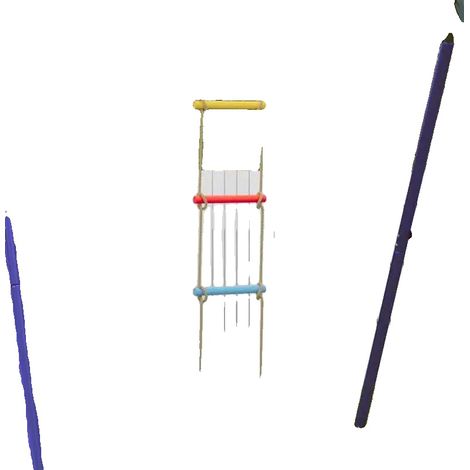 Échelle en corde, construction en plastique et en bois, échelons espacés pour une montée facile, supporte 150 lbs, convient aux enfants de 8 ans et plus, utilisation en plein air dans les aires de jeu (1/5)