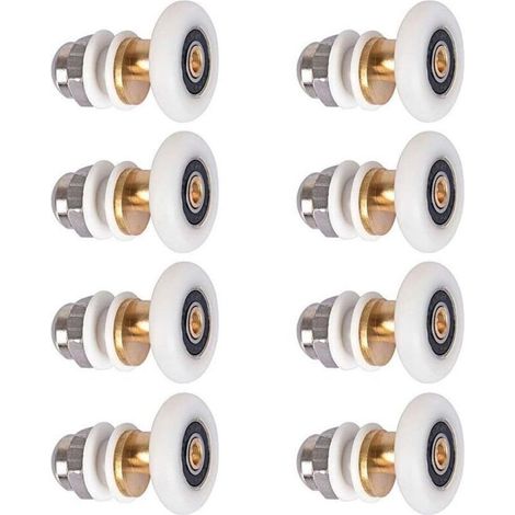8 Pieces Shower Rollers 25mm, Sliding Shower Door Roller Bearing for Shower Door (1/5)