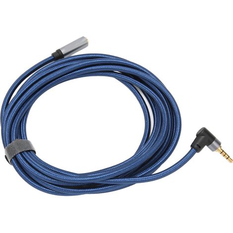 Câble Audio 3.5mm Femelle vers Mâle 4 Pôles Angle Droit 90° Longueur 3m / 9.8ft (1/5)