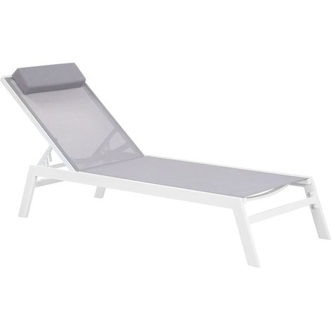 Sun Lounger CATANIA Reclining Metal Grey (1/5)