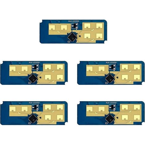 5X 24G HLK-LD2450 Module de Capteur de Suivi des Mouvements Humains à Ondes Millimétriques LD2450 Distance de Détection 8 M Maison Intelligente (1/4)