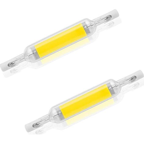 Ulisem 2er-Pack 10 W R7S-LED-Glühbirne, 78 mm, dimmbar, Kaltweiß 6000–6500 K, 100 W Halogen-J78-Ersatz, doppelendiges R7S-Sockelrohr, 360 Abstrahlwinkel, energiesparend. (1/5)