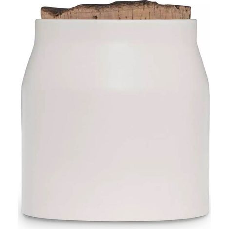 Tower NL826199 Natural Life Small Ceramic Storage Jar with Weathered Cork Lid crafted from Sustainable and Natural Materials, White (1/4)