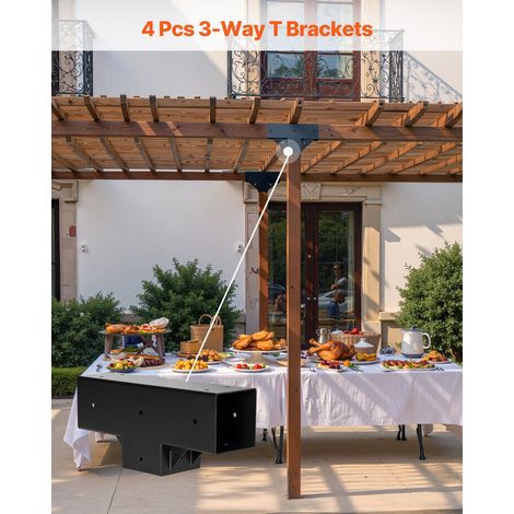 Support de Pergola - Lot de 4 - Support de Poteau Bois 92x92 mm (1/5)