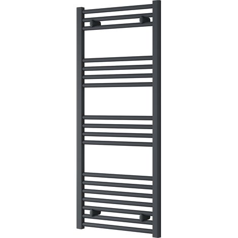Reina Capo Anthracite Electric Towel Rail 1200mm High x 400mm Wide (+ Anthracite Thermostatic Touch Element) (1/5)