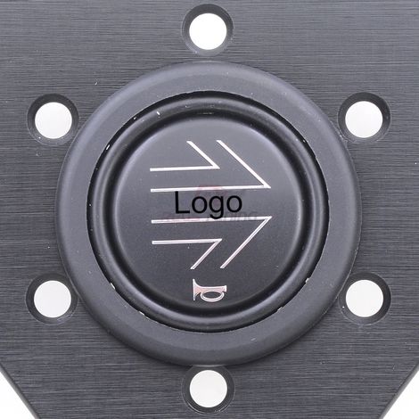 Cache-bouton de klaxon universel en plastique ABS et aluminium pour volant de voiture de sport de course, avec logo-AquaForge