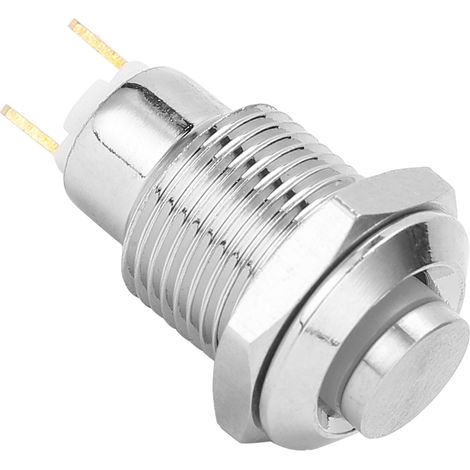 Bouton Poussoir Momentané Étanche 10mm Acier Inoxydable pour Démarrage 3V (1/5)