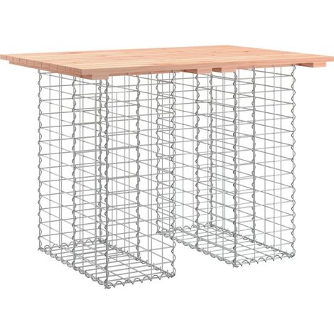 vidaXL Table de jardin Gabion Design 100x70x72 cm Bois massif Douglas
