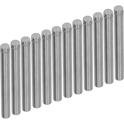 Lot de 12 vis d'écartement, clous publicitaires, support de panneau en acier inoxydable, fixations murales 12 x 120 mm (1/5)