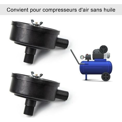 Zubehör für Schalldämpferfilter für Luftkompressoren, 1/2" 20 mm Außengewinde, Kunststoffgehäuse, Schalldämpferfilter für Luftkompressoren und Kessel, 2 Stück (1/4)