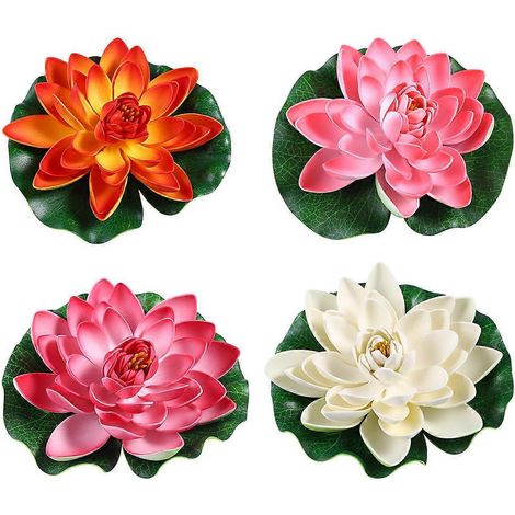 Plantes artificielles flottantes, fleurs pour bassin, ornement floral, nénuphars artificiels, décorations de piscine pour mariage (1/3)