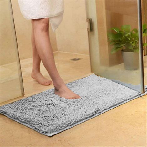 Rutschfeste Badematte aus weicher und saugfähiger Chenille-Mikrofaser, maschinenwaschbar