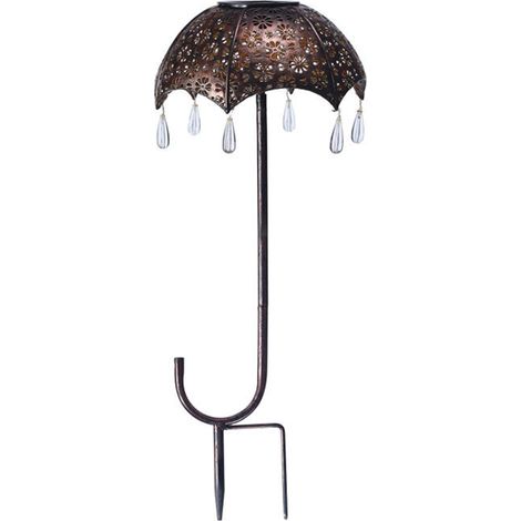 Lampada solare automatica da giardino, per esterni, ideale per Natale e il Giorno del Ringraziamento. Colore bronzo. (1/5)