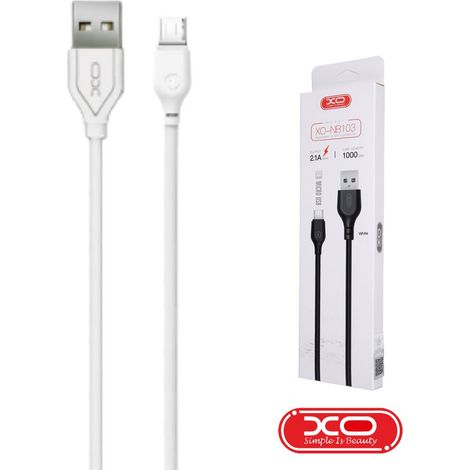 Cable de carga rápida XO XO-NB103 Lightning, USB 2.0m 2.1A Blanco